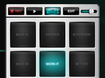Music Pad button music numeric pad rec touch volume