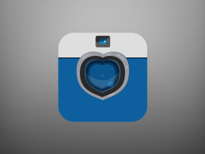 iOS icon wip blue heart shape icon wip