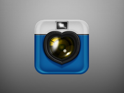Icon iOS blue heart shape icon ios