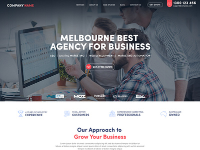 Digital Marketing Agency Website Design design layout photoshop ui website design