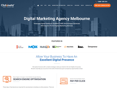 clickmatix digital marketing agency graphic design layout