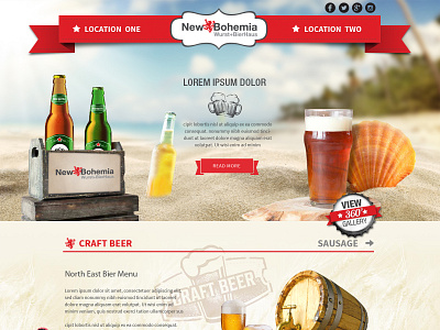 newbohemiausa beer website graphic design layout