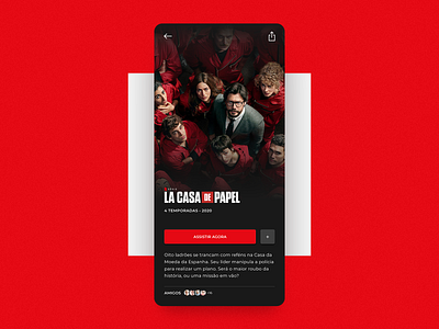 netflix la casa de papel clean game graphic design netflix red ui