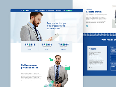 trebis blue clean corporative site ui web