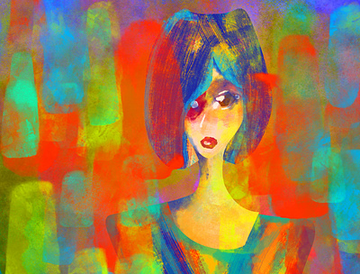 abstract me character design digital illustration style