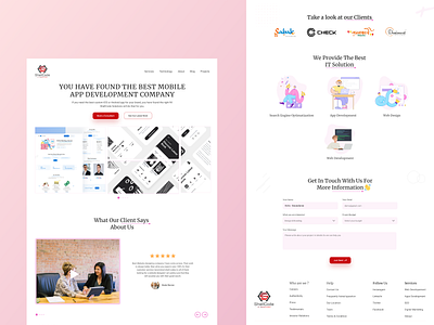 ShellCode Agency Landing Page UI Design agency landing page it service website it service website landing page landing page design software agency website ui ui design uiux user interface