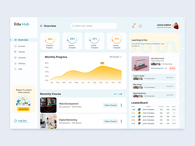 E-Learning Dashboard Design dashboard dashboard design e learning dashboard e learning dashboard ui education dashboard education dashboard ui figma online learning dashboard ui design user interface