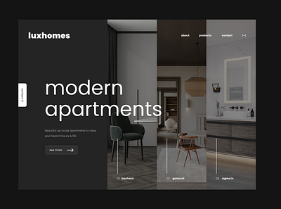 Lux Homes - UI Design Practice in Figma figma ui uidesign uiux uxdesign