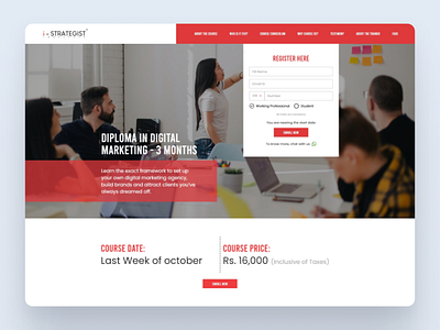 iStrategis Landing Page Design