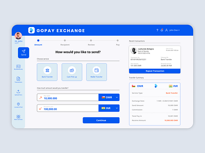 Gopay Exchange Dashboard design figma ui uidesign uiux uxdesign