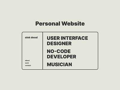 Personal Website - Minimal Design