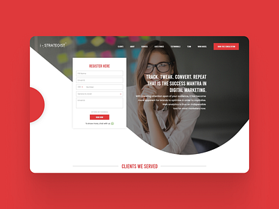 iStrategist - Landing Page Design