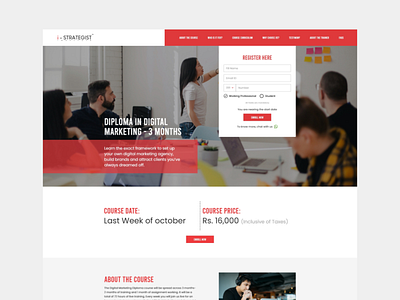 iStrategis - Landing Page Design design education figma landingpage sketch ui uidesign uiux uxdesign webdesign website design websitedesign xd