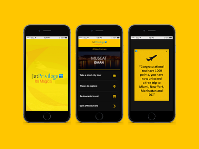 Jet Privilege - App Design