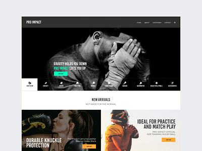 Pro Impact - Website Design boxing boxingwebsite design figma sketch ui uidesign uiux uiuxdesign uxdesign webdesign website design xd