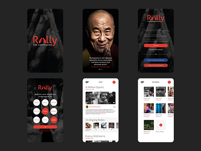 Rally - App Design appdesign design figma mobileapp mobiledesign sketch ui uidesign uiux uiuxdesign uxdesign xd