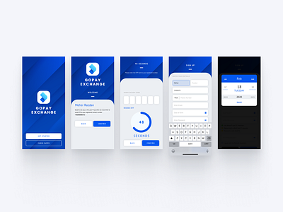 App Design - GoPay Exchange app appdesign design figma mobile mobileapp mobileappdesign mobiledesign sketch ui uidesign uiux uxdesign xd