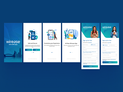 Login Screens - Mobile App app appdesign design figma fintech login mobile mobileapp register remittance sketch splash splashscreendesign splashscreens ui uidesign uiux uxdesign xd