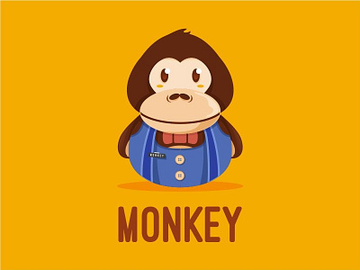 Monkey Business animal brand business character cute funny icon illustration logo mascot monkey vector