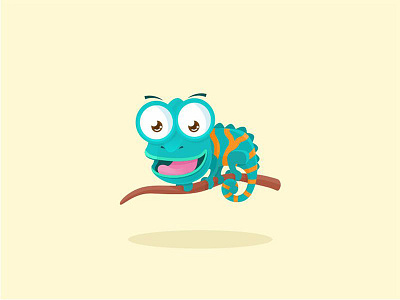 Chameleon animal chameleon character cute game illustration mascot vector