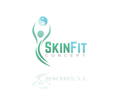 Skin Fit Logo beautiful body fit fitness logo skin spa yang yin