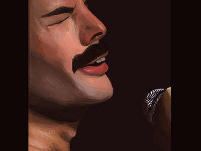 Freddie Mercury <3 art digitalart freddie illustraton mercury photoshop portrait queen sing