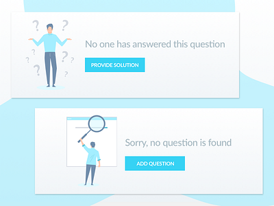 Empty states 404 blue empty state illustration one bar person question search solution ui