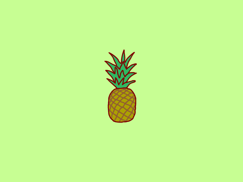 pineapple stuff 2d cel celanimation character frame by frame fruit happy loop pineapple
