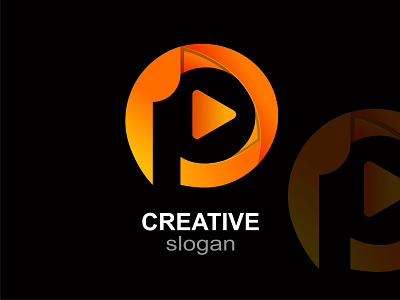 P+play gradient logo design