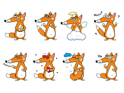 Stickers with a fox 🦊