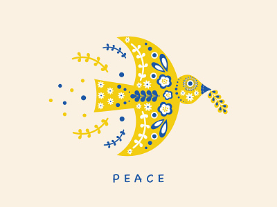 PEACE 💙💛 childrens drawing digital illustration folkler illustration stickers ukraine vector