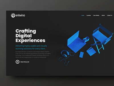 Webdesign - Entwino dark design homepage minimal ui web webdesign