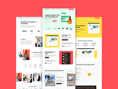 Website design practice work- Watermelon chatbot design landingpage tach ui uiux ux website website design