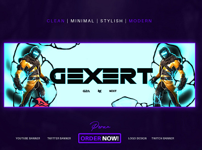 Banner Design for Twitch / Gaming banner esportlogo esports gamer games gaming logo gaminglogo mascot mascot logo twitch twitch logo twitch.tv youtube banner youtube channel youtube logo youtuber