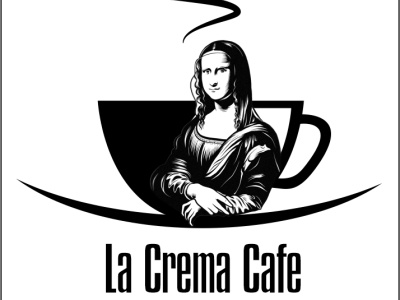 Logo for La Crema Café branding design graphic design logo vector