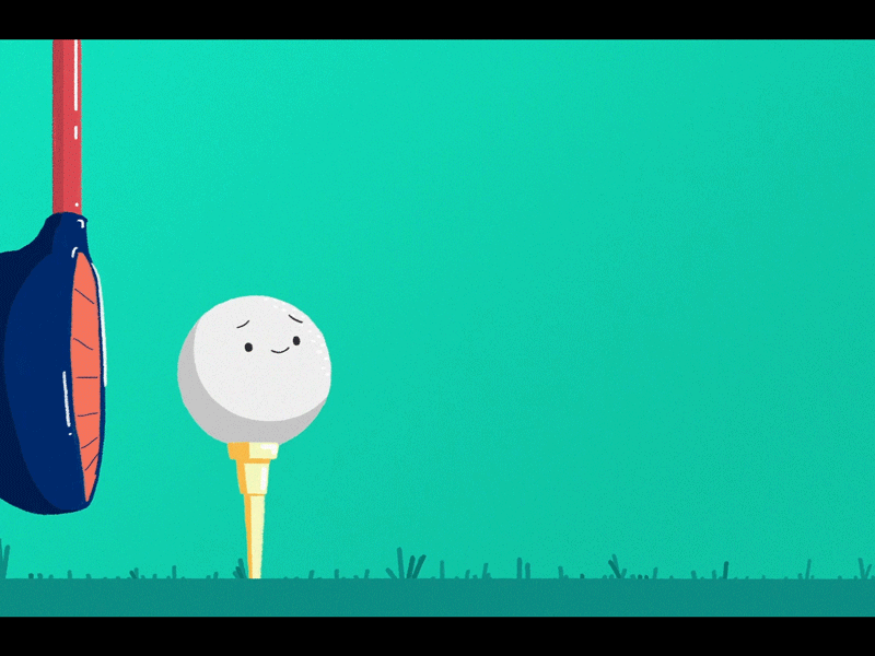 Golf Ball Character Animation animation animation 2d golf illustration