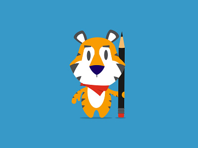 Tony the Tiger cereal designer frosted flakes illustration kelloggs monday pencil tiger tony tony the tiger vector