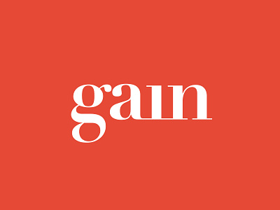 GAIN Wordmark brand clean didot editorial kelloggs logo luxury negotiations serif simple sophisticated wordmark