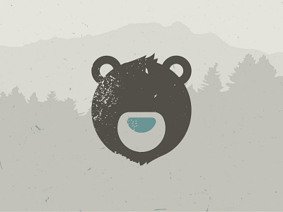 Bear bear boobear forrest grizzly icon illustration logo mark mountains nature poland texture