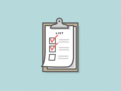 Clipboard Illustration check checklist clipboard done icon iconography illustration line list office paper