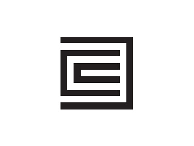 Another Concept geometric identity line logo mark minimal simple square thick lines