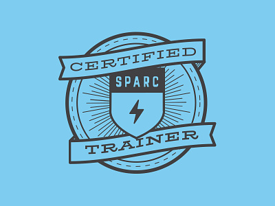 Certified Trainer Badge badge certified classic crest icon illustration lightning logo modern shield sparc