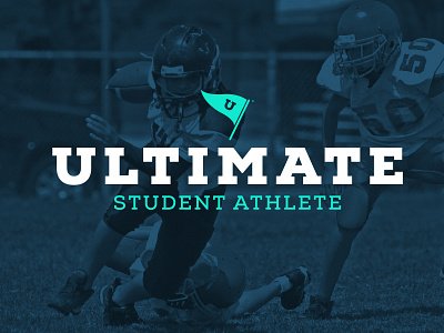 Ultimate Student Athlete_Signature academics brand flag football forward kids logo mark mentor nonprofit pennant sports