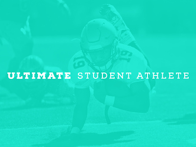 Ultimate Student Athlete_ Alternate Lockup academics brand flag football forward kids logo mark mentor nonprofit pennant sports
