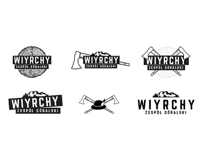 Wiyrchy Logo ciupaga gorale logo logotype mountains nature podhale poland polska tatry type zespol