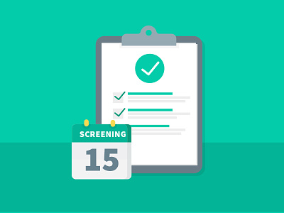 Oral Screening Illustration calendar checklist clipboard dental dentist flat illustration minimal oral screening simple