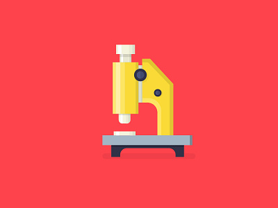 Microscope Illustration blog education flat icon illustration kids microscope minimal science vector