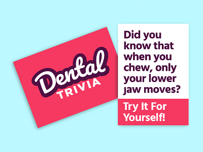 Dental Trivia dental flat minimal post simple social trivia type typography vector