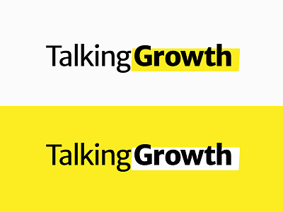 Talking Growth Logo brand clean highlight highlighter logo logodesign minimal series simple video wordmark