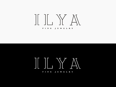 Ilya Wordmark Detail art deco brand classical diamonds handmade ilya jewelry logo luxury mark
